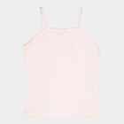 Girls Cotton Vest, Light Pink, small image number null