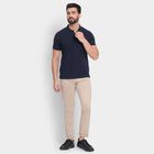 Men's 100% Cotton Slim Fit Casual Trousers , Beige, small image number null