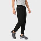 Men's Black Regular Fit Jogger Track Pants, काला, small