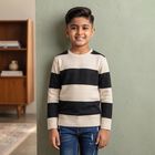 Boys White Crew Neck Regular T-Shirt, सफ़ेद, small
