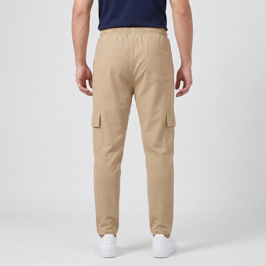 Men's Brown Regular Fit Basic Jogger, Brown, large