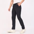 Men's Slim Fit Casual Trousers, नेवी ब्लू, small image number null