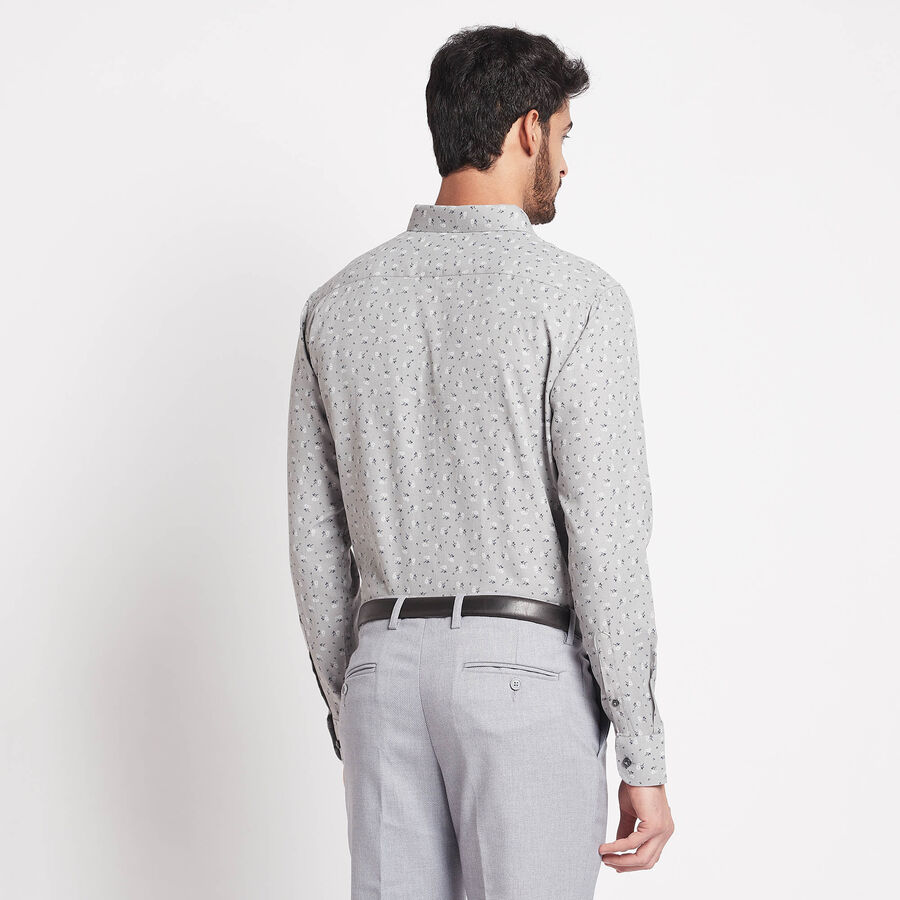 Printed Formal Shirt, Light Grey, large image number null