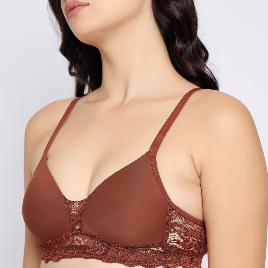 Ladies' Bra, Brown, large image number null