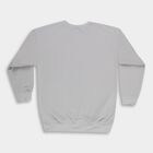 Boys Light Grey Crew Neck Graphic Sweatshirt, Light Grey, small
