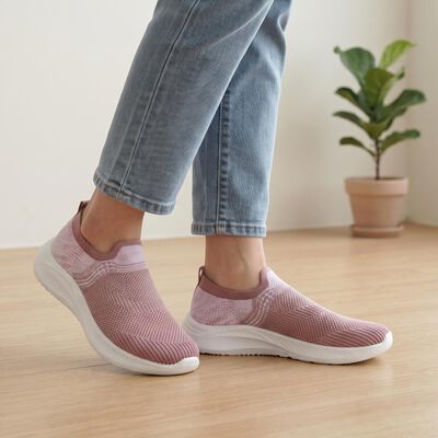 Women's Pink Slip-On Sneakers