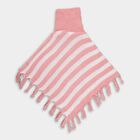 Girls Light Pink High Neck Striped Pullover, Light Pink, small image number null