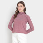 Stripes Round Neck Top, Wine, small image number null