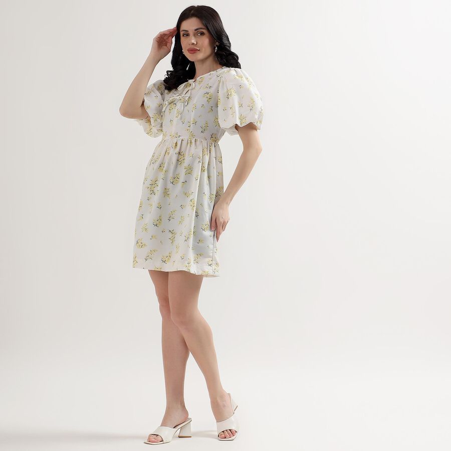 Ladies' A Line Dress, Off White, large image number null