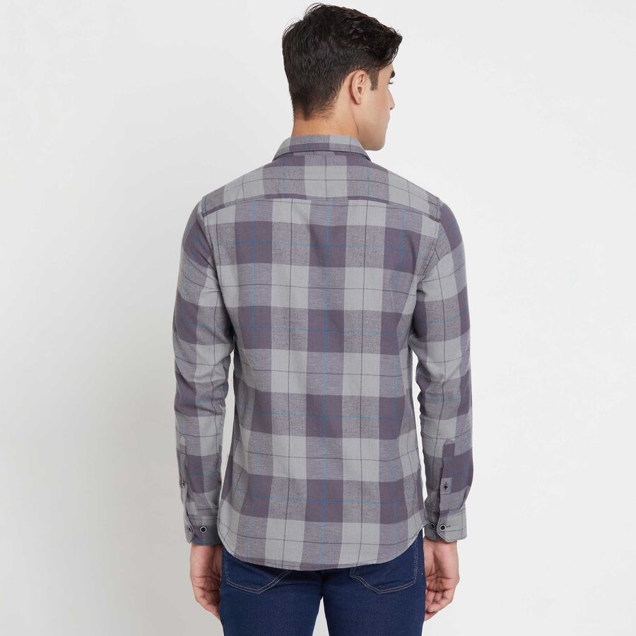 Checks Casual Shirt, Light Grey, large image number null