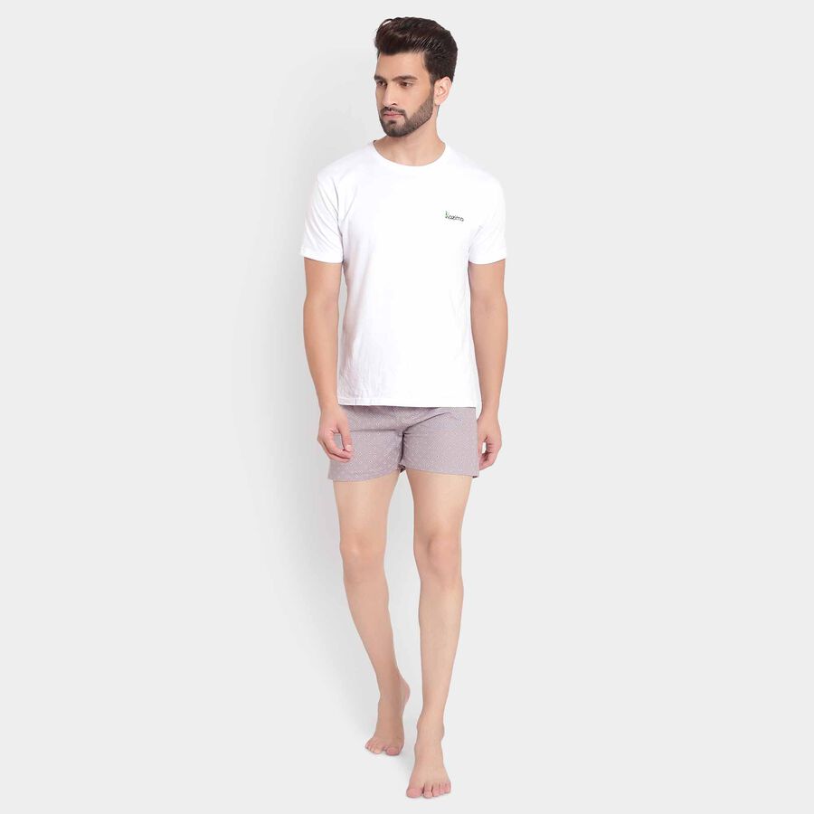 Cotton Inner Elastic Boxers, Dark Grey, large image number null