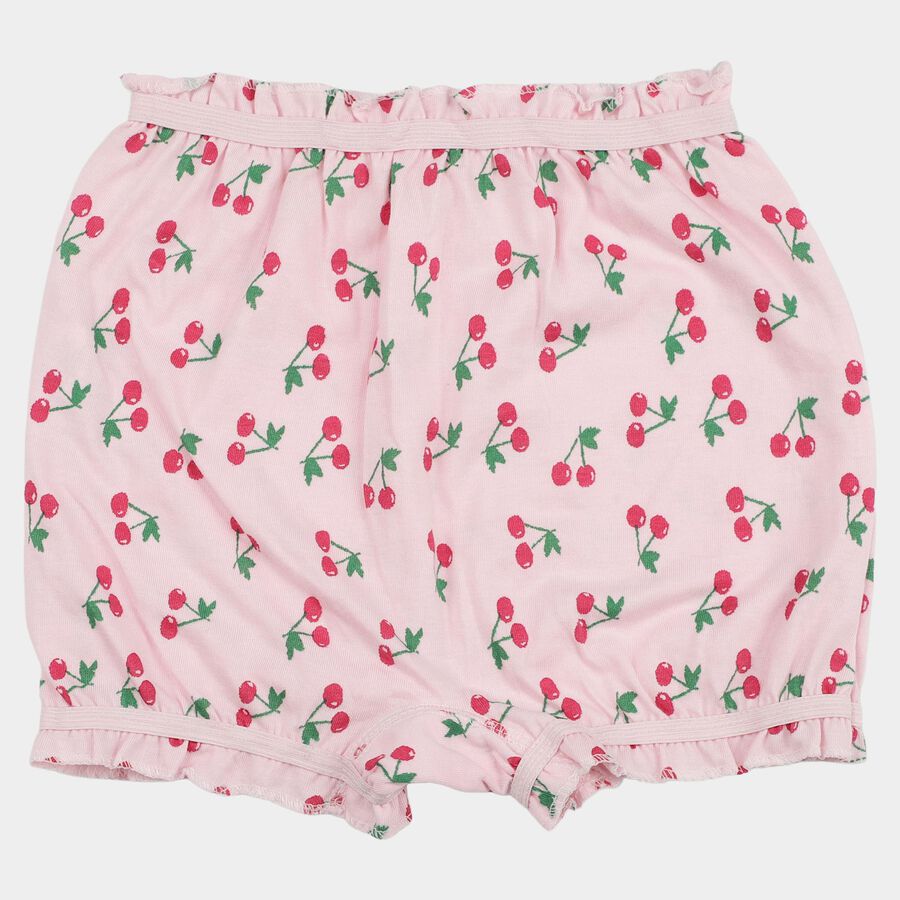 Girls Pink Regular Fit Printed Bloomer, गुलाबी, large