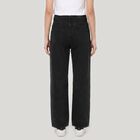 Women's Black Straight Fit Washed Jeans, काला, small