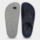 Men's Navy Blue Buckle Strap Thong Sandals, Navy Blue, small