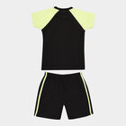 Boys Round Neck Baba Suit, काला, small image number null