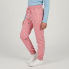 Girls' Soft Pink Heart Printed Drawstring Pyjama, Coral, small image number null