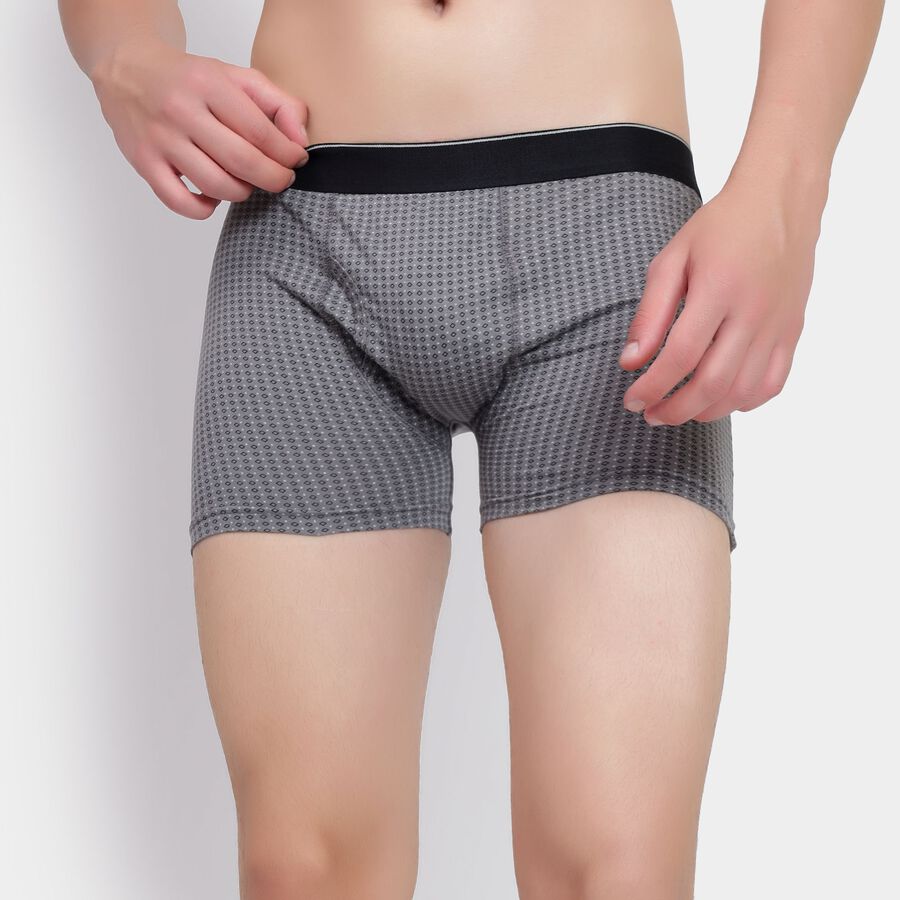 Men's 100% Cotton Trunks, हल्का ग्रे, large