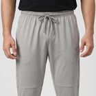 Men's Grey Slim Fit Logo Print Track Pants, Light Grey, small