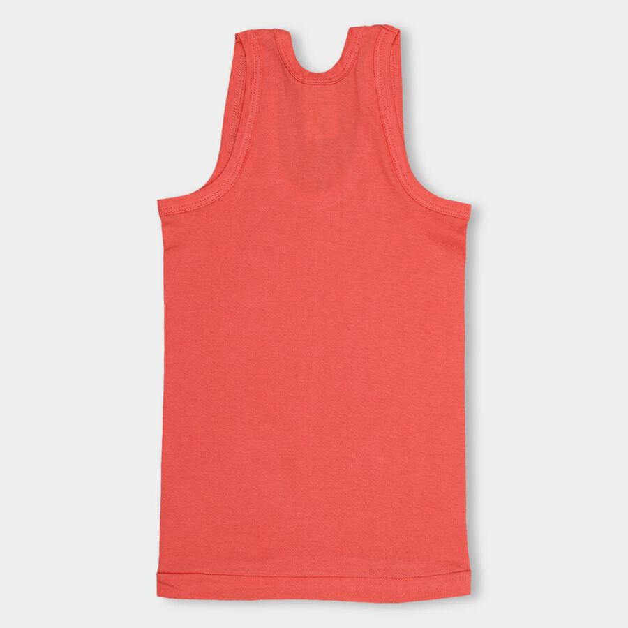 Boys' 100% Cotton Vest, Coral, large image number null