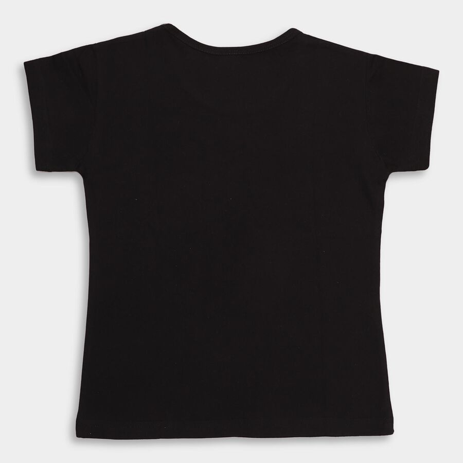 Girls' T-Shirt , काला, large image number null