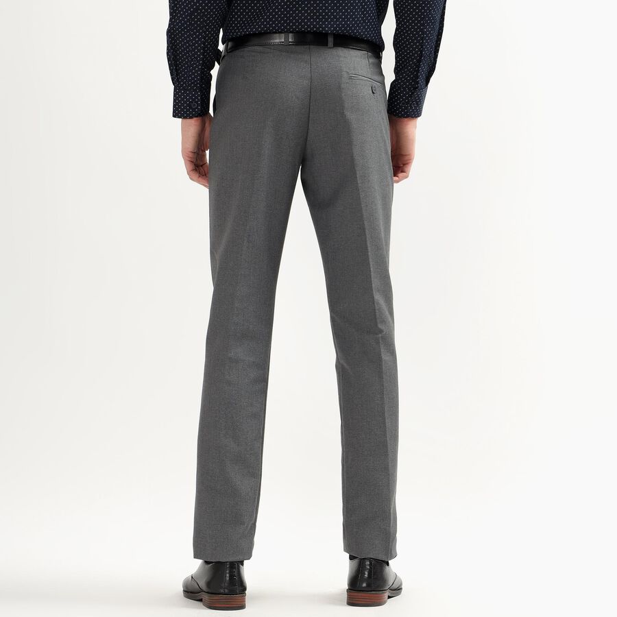 Men's Slim Fit Formal Trousers, हल्का ग्रे, large image number null