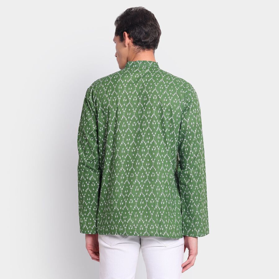 Men's Cotton Kurta, Dark Green, large image number null