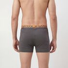 Men's Grey Regular Fit Cotton Trunks, Dark Grey, small
