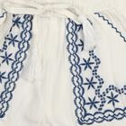 Girls White Regular Fit Casual Shorts, सफ़ेद, small