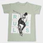 Boys' 100% Cotton Half Sleeves T-Shirt , Light Green, small image number null