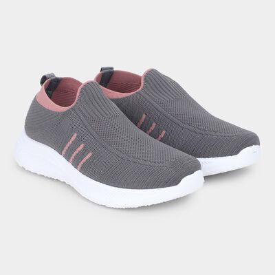 Women's Muted Charcoal Grey Slip-On Casual Sneakers