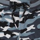 Boys' Light Grey Regular Fit Printed Bermuda Shorts, हल्का ग्रे, small