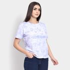 Ladies' 100% Cotton Round Neck T-Shirt , लाइलेक, small image number null