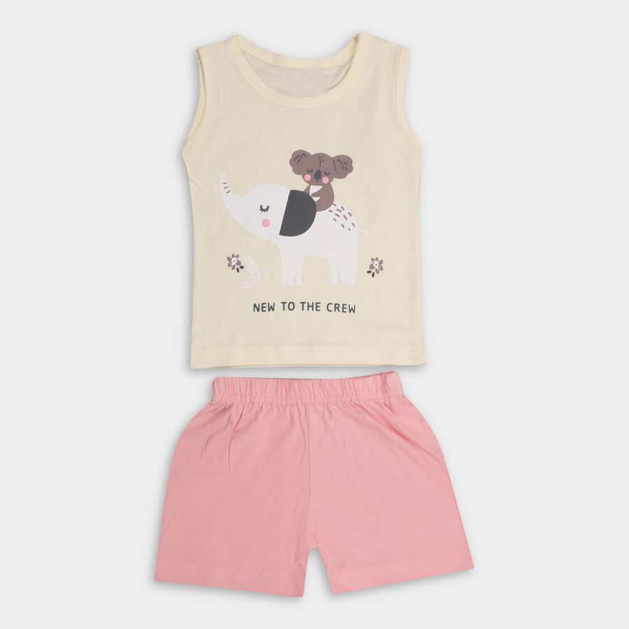 Infant Girls' 100% Cotton Short Set , एक्रू मिश्रित, large image number null