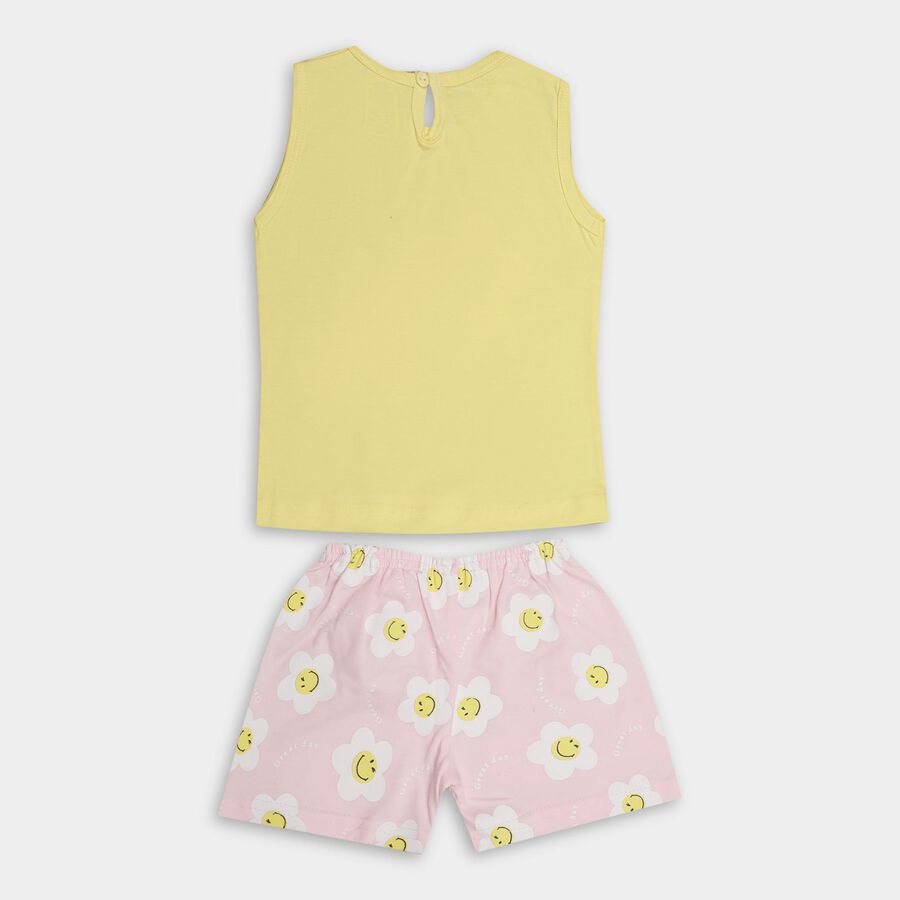 Infant Girls' 100% Cotton Short Set, Light Pink, large image number null