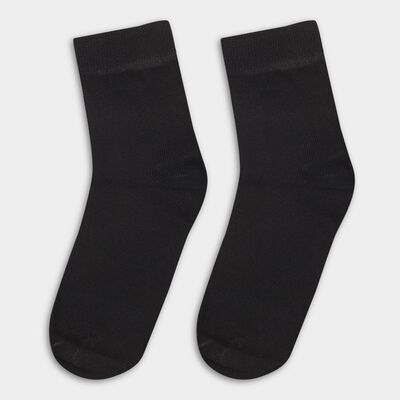 Boys' Jet Black Regular Fit Socks