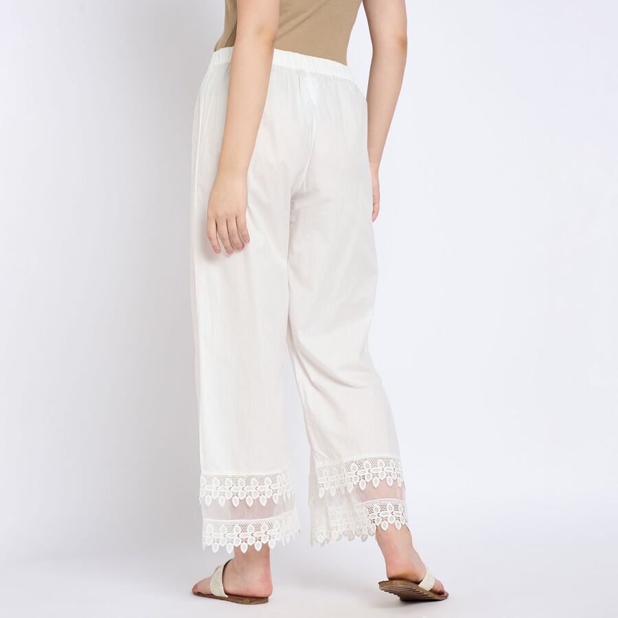 Ladies' Cotton Palazzos, Off White, large image number null