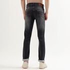 Men's Faded Black Skinny Fit Five Pocket Jeans, Dark Grey, small image number null