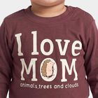 Infants Purple Cotton Round Neck Graphic Print Regular T-Shirt, बैंगनी, small