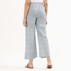 Women's Light Blue Slim-Fit Chevron Printed Palazzos, हल्का ग्रे, small image number null