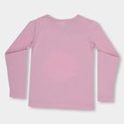 Girls' Light Pink Cotton Round Neck Casual Top, Lilac, small image number null