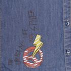 Boys Midnight Blue Casual Full Sleeve Classic Collar Shirt, Mid Blue, small image number null