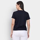 Ladies' Round Neck T-Shirt , नेवी ब्लू, small image number null
