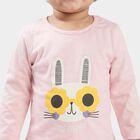 Infants Pink Cotton Round Neck Lounge Hipster Set, Light Pink, small