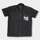 Boys' Charcoal Black Regular Collar Casual Shirt, Black, small image number null