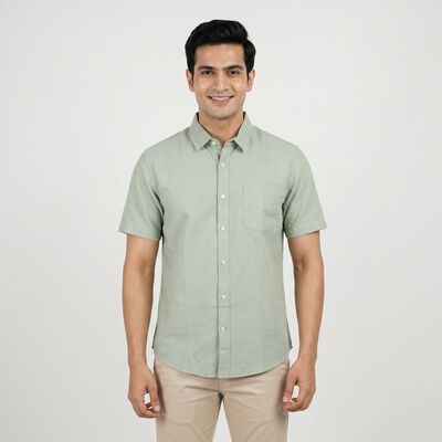 Men's Green Casual Shirt