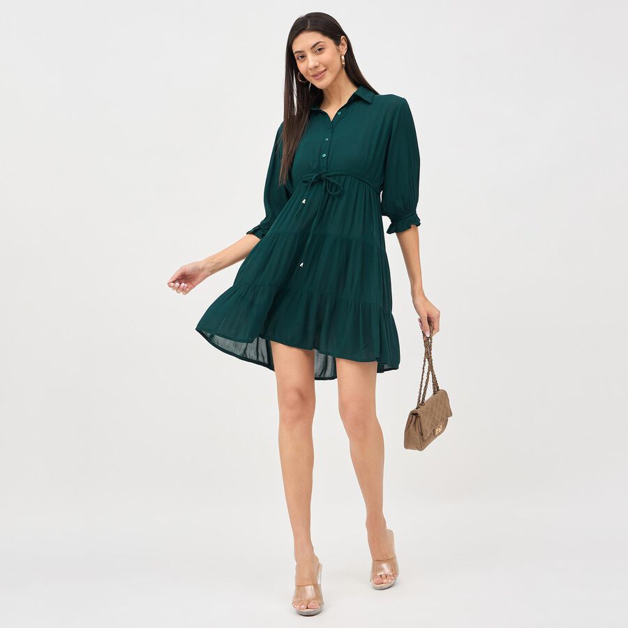 Ladies' Empire Dress, Dark Green, large image number null
