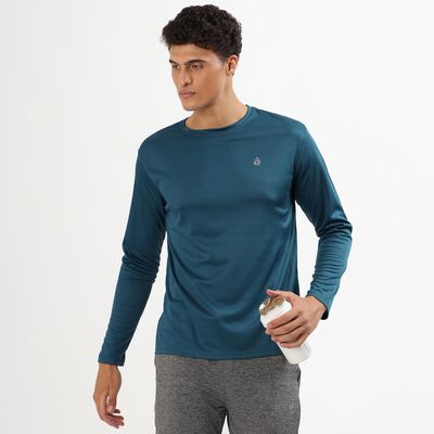 Men's Deep Midnight Navy Blue Round Neck Casual T-Shirt