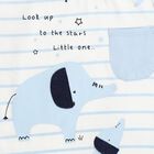 Infants' Light Blue Cotton Round Neck Elephant Printed Baba Suit, Light Blue, small
