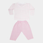 Infants Cotton Solid Night Suit, Pink, small image number null