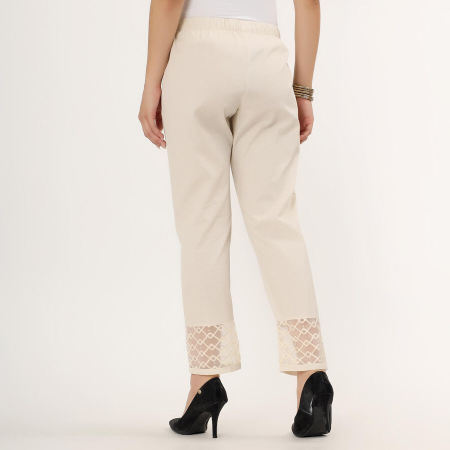 Ladies' 100% Cotton Palazzos , Off White, large image number null
